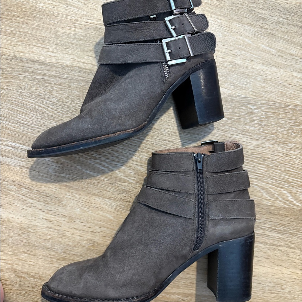 Jeffrey Campbell Gray Ankle Bootie Heels